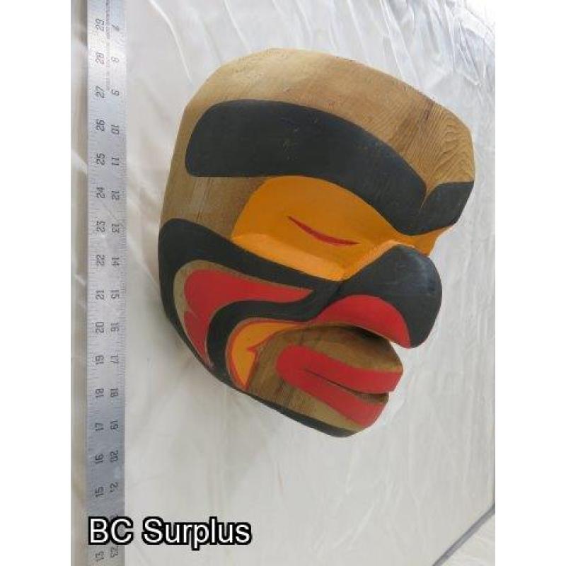 R-5: Carved Indigenous Mask - “Wild Woman” - Signed