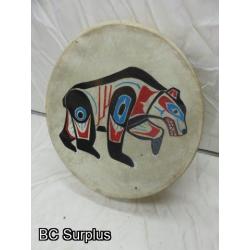 R-51: Indigenous Painted Drum – Grizzly Bear