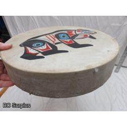 R-51: Indigenous Painted Drum – Grizzly Bear