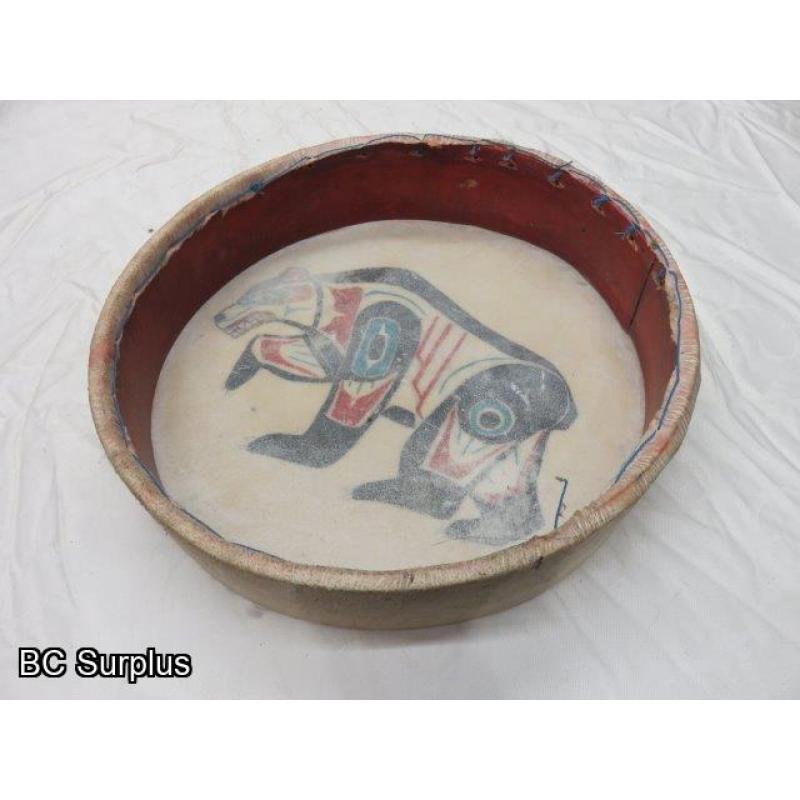 R-51: Indigenous Painted Drum – Grizzly Bear