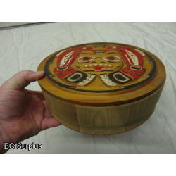 R-52: Indigenous Salmon Carved Cedar Drum Box