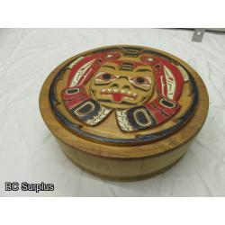 R-52: Indigenous Salmon Carved Cedar Drum Box