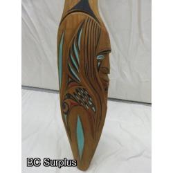 R-56: Indigenous Carved Salish Paddle – 2 Characters