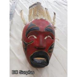 R-7: Carved Indigenous Mask from Squamish BC – Signed