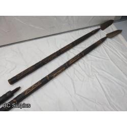 R-68: Tribal Hunting Spears – Solid Wood – 2 Items