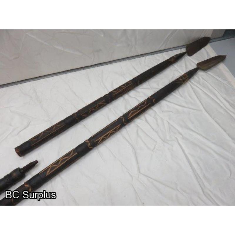 R-68: Tribal Hunting Spears – Solid Wood – 2 Items