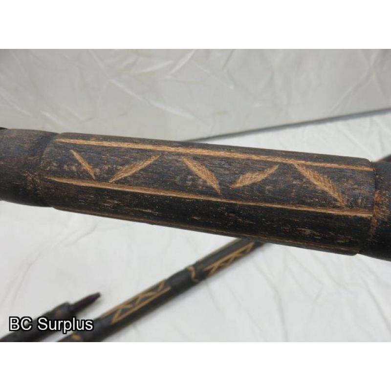 R-68: Tribal Hunting Spears – Solid Wood – 2 Items