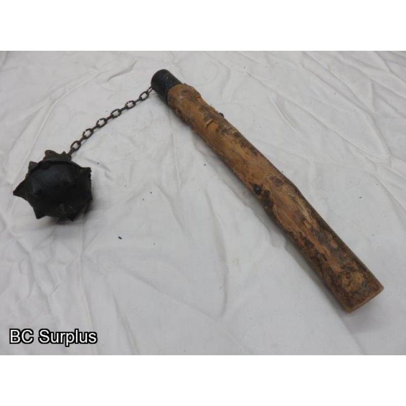 R-69: Hunting Mace with Wooden Handle – Antique?