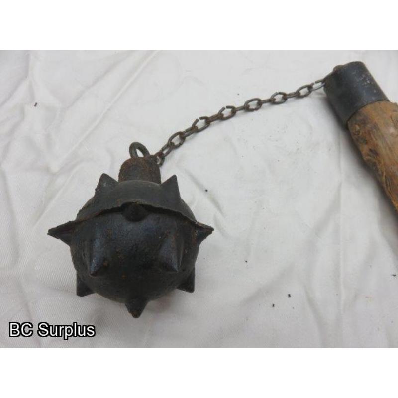 R-69: Hunting Mace with Wooden Handle – Antique?