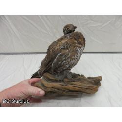 R-73: Grouse or Ptarmigan on Wooden Log