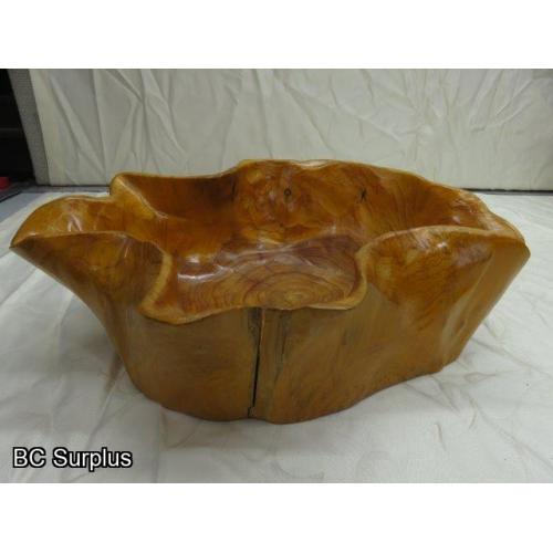 R-77: Hand Carved Wooden Bowl