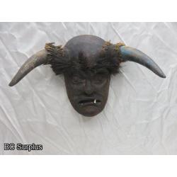 R-63: Tribal Mask with Buffalo or Cow Horns