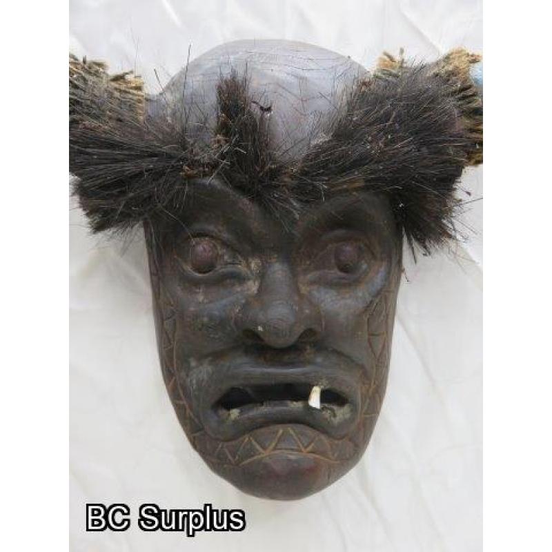 R-63: Tribal Mask with Buffalo or Cow Horns