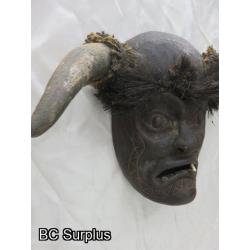 R-63: Tribal Mask with Buffalo or Cow Horns