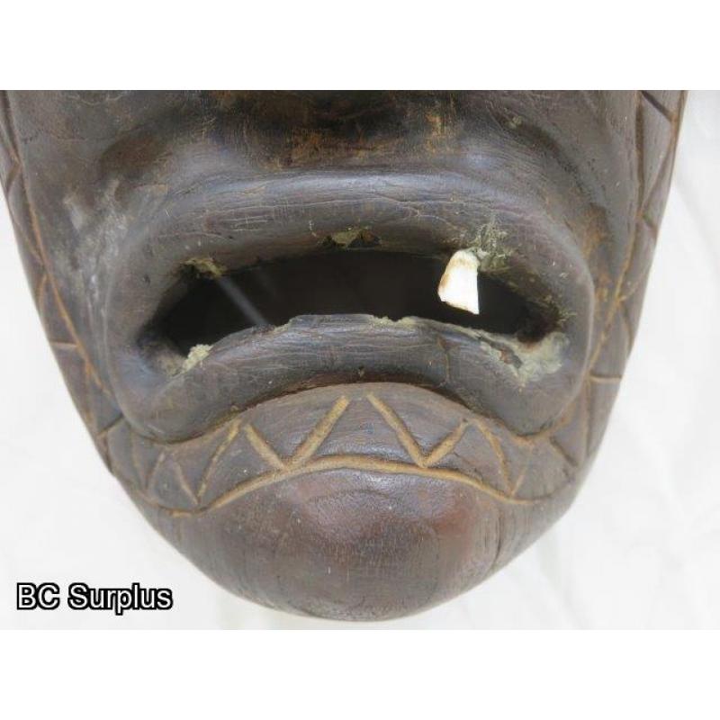 R-63: Tribal Mask with Buffalo or Cow Horns