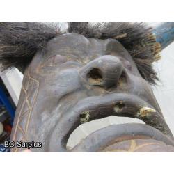 R-63: Tribal Mask with Buffalo or Cow Horns