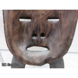 R-67: Tribal Mask with Inlaid Shells & Beads – Wood & Mud