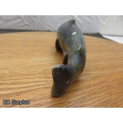 R-90: Inuit Soapstone Carving – Arctic Char – Signed