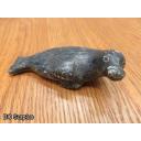 R-93: Inuit Soapstone Carving – Seal – Signed