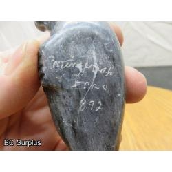 R-93: Inuit Soapstone Carving – Seal – Signed