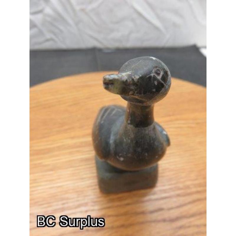 R-94: Inuit Soapstone Carving – Swan or Goose – Signed