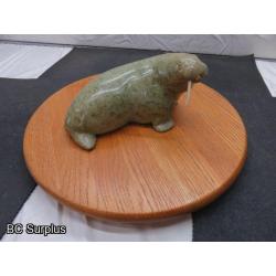 R-82: Inuit Soapstone Carving – Walrus