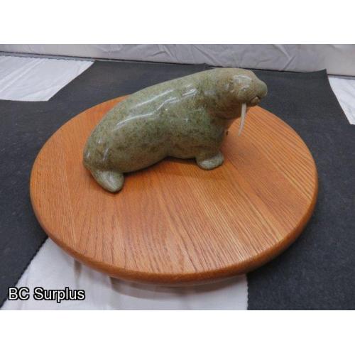 R-82: Inuit Soapstone Carving – Walrus