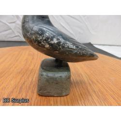 R-94: Inuit Soapstone Carving – Swan or Goose – Signed