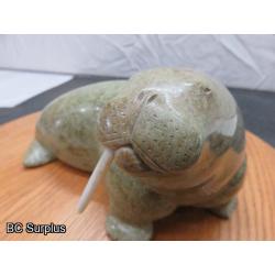 R-82: Inuit Soapstone Carving – Walrus