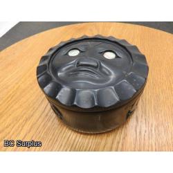 R-101: Haida Argillite Trinket Box with Lid – Inlaid