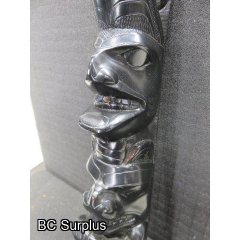 R-102: Haida Argillite Totem – 15.5 inches tall