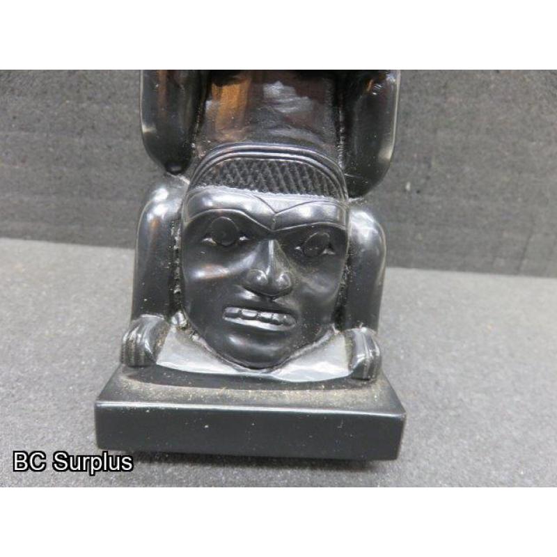 R-102: Haida Argillite Totem – 15.5 inches tall