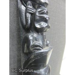 R-102: Haida Argillite Totem – 15.5 inches tall