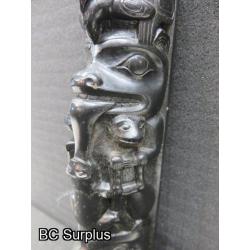 R-104: Haida Argillite Totem – “Boma” Signature – 12.5 inches