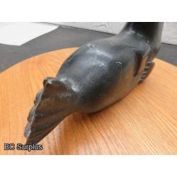 R-83: Inuit Soapstone Carving – Seal – Signed