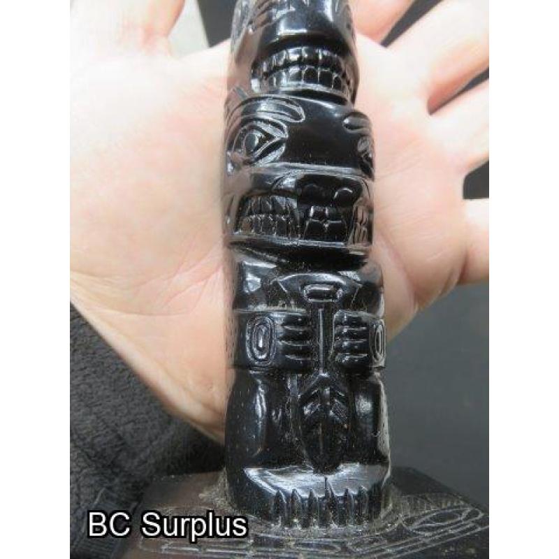 R-107: Haida Pearlite Totem – 10 inches tall