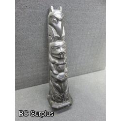 R-109: Haida Pearlite Totem – 8.25 inches tall