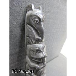 R-109: Haida Pearlite Totem – 8.25 inches tall