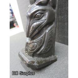 R-109: Haida Pearlite Totem – 8.25 inches tall