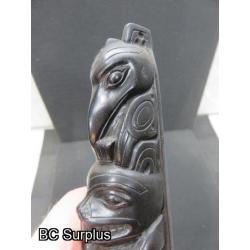 R-109: Haida Pearlite Totem – 8.25 inches tall