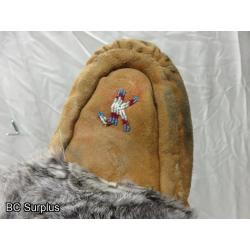 R-121: Leather & Fur Moccasins