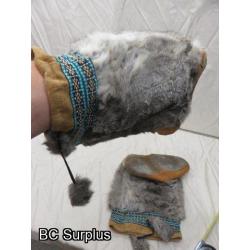 R-121: Leather & Fur Moccasins