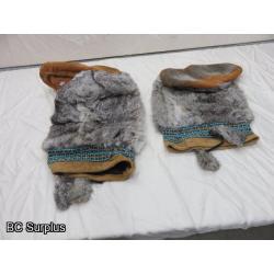 R-121: Leather & Fur Moccasins