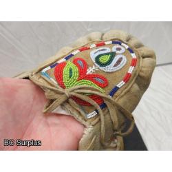 R-128: Beaded Moccasin Slippers – 1 Pair