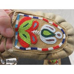 R-128: Beaded Moccasin Slippers – 1 Pair