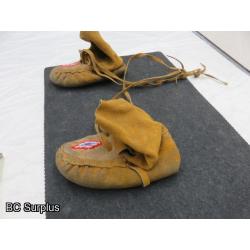 R-129: Beaded Moccasins with Leather Uppers – Child's?