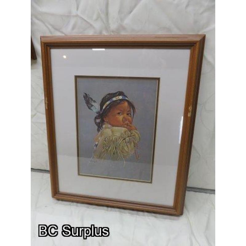 R-131: Native Children Prints – Signed – 3 Items