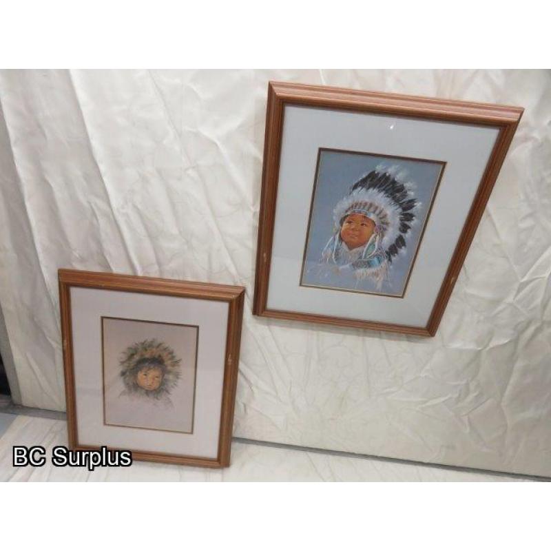 R-131: Native Children Prints – Signed – 3 Items