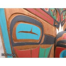 R-113: Cedar Wall Plaque with Mask – Large