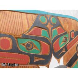 R-113: Cedar Wall Plaque with Mask – Large